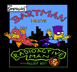 Simpsons, The - Bartman Meets Radioactive Man (USA) Title Screen
